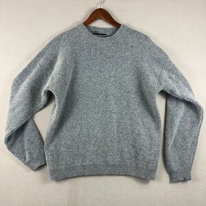 Bachrach Sweater Men's Size Large Grey Crew Neck Pullover Wool‎ Blend Minimalist